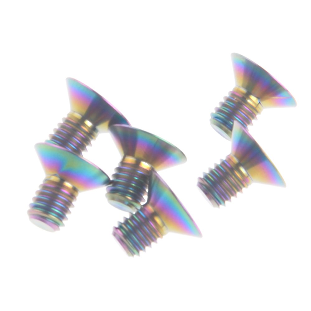 DWAMMEBRS Bolt M6x10mm Countersunk Head Allen Screw Pack of 6(Rainbow)