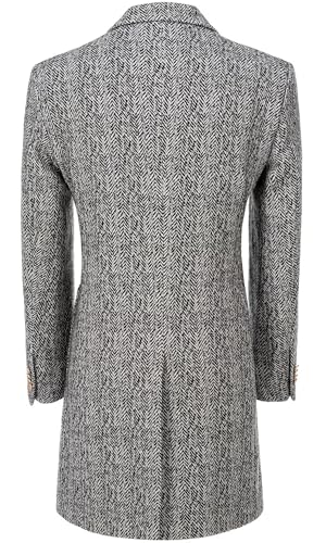 Mens Casual Blazer Coats Wool Blend Men Trench Coat Jacket Double Breasted Classic Warm Men's Sport Coats3