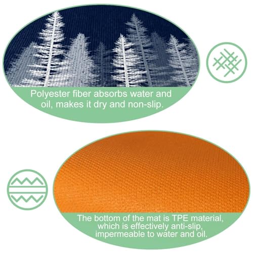 Tapetes de cocina con diseño de bosque VAPOKF para un hogar acogedor 6
