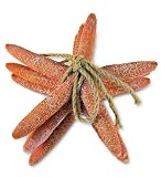 Puzzled Nautical Orange Starfish Set - Decorative Beach Style Tabletop Centerpiece, Realistic Resin Sea Coral Reef Starfishes for Home Decor - 3 Pieces, Handmade, Color May Vary