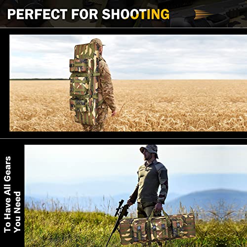 Perfbags Soft Rifle Case 42 Inch, Tactical Long Double Rifle Backpack Gun Bag For Hunting Shooting Range, Transportation With Lockable Zipper And Molle System #TOP7