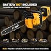 Brushless Electric Chainsaw 12" Cordless Tool Only for Dewalt 20V/60V Battery with Auto Oiler & Security Lock, for Tree Saw Trimming and Branch Wood Cutting (Tool Only)