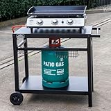 Dellonda Barbecue/Plancha Trolley for Outdoor Grilling/Cooking with Utensil Holder - DG45 - Image 7