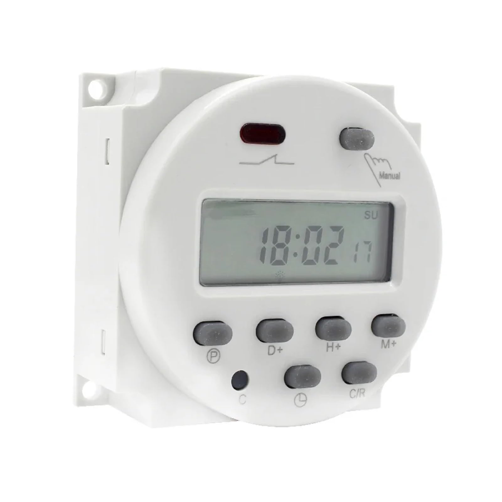 Temporizador Digital MT101 de 12 V y 220 V, Programador de relé programable semanal de 7 días, batería Recargable incorporada.(12VDC)