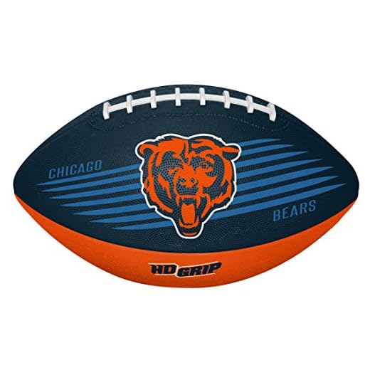 Rawlings NFL Downfield Youth Size Football with 5X HD Grip, Chicago Bears