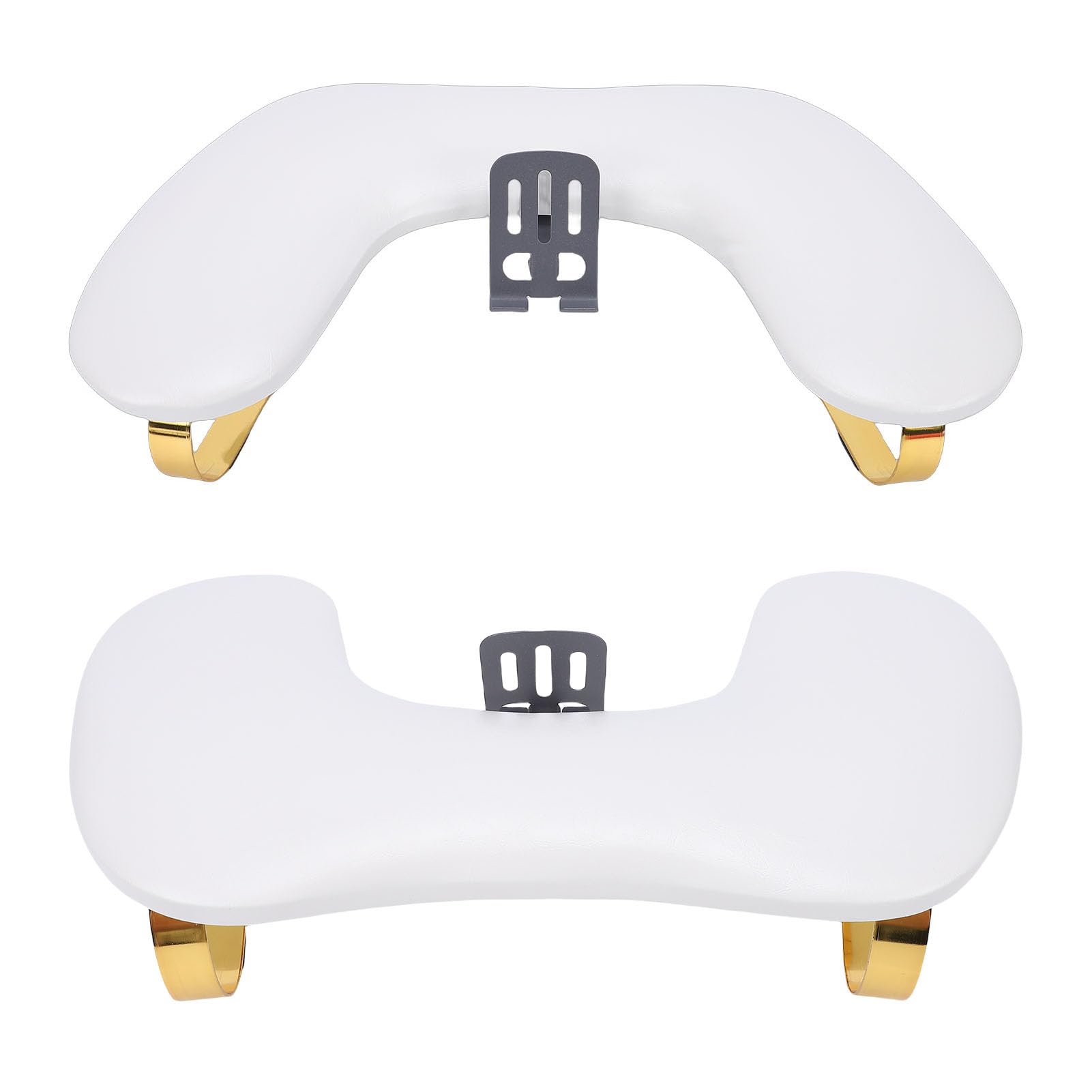 Reposabrazos para Uñas con Soporte para Teléfono, Cojín Ergonómico de Piel Sintética para Estación de Manicura Nail Techs, 1 Unidad (WHITE)