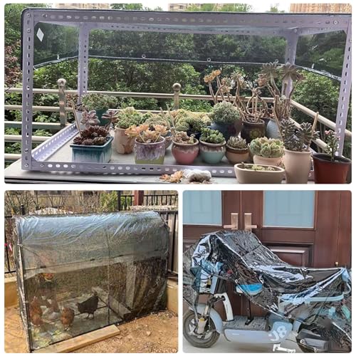Bâche en PVC résistante 1,2x3m étanche avec œillets pour auvent - 7