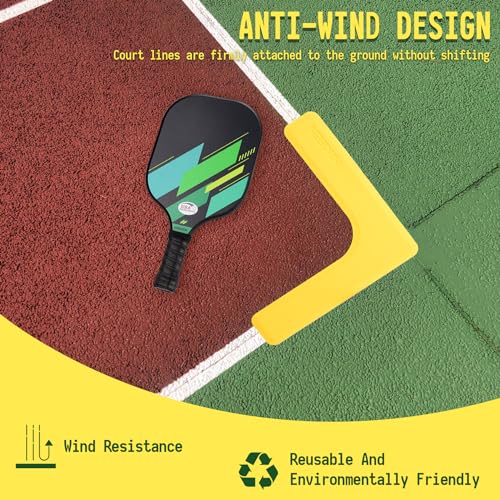 hikeen court lines marker kit anti-slip and wind-resistant throw down markers 28pcsr 84pcs pickleball net court for outdoor indoor court