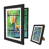 Marco Para Dibujos Niños, Marcos Para Cuadros, Marcos Con Profundidad, Pintura de Bricolaje Para Niños, Marco de Arte Infantil A4 Rellenable, Hasta 50-150 Dibujos Infantiles (1 Pièce)