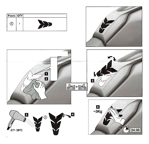 Autocollant protection réservoir moto XADV évite les rayures