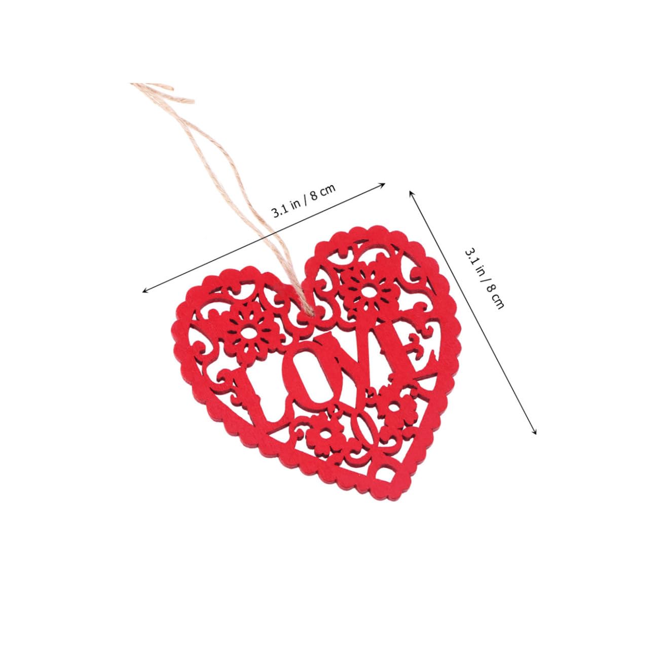 IMIKEYA 120stücke Holzherzen Für Dekoration Rote Cutout Love Herzen Für Valentinstag Basteln Und Kreative Projekte Mit Glatter Oberfläche Aufhängen