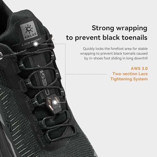 Image of Fuga EX330 Men's Trail Running Shoes, Comfortable Ultra-Long Distance Trail Running Shoes with High-Rebound and Cushion, Lightweight Breathable Non Slip Mountain Trail Shoes for Diverse Terrain