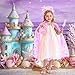 Fedio Mermaid Toys Princess Dress up for Girls,Mermaid Light Up Princess Cape Set,Toddler Dress up Toys Christmas Birthday Halloween Gifts for 3-8 Years Old