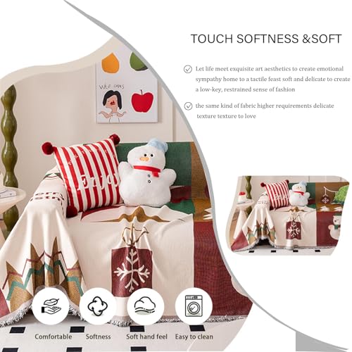 Housse de canapé de Noël pour décoration de fêtes et salon chaleureux