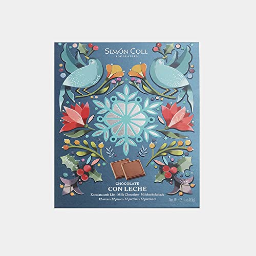 Chocolate Simón Coll - Caja Frames 12 chocolatinas de chocolate con leche porcionadas 60g