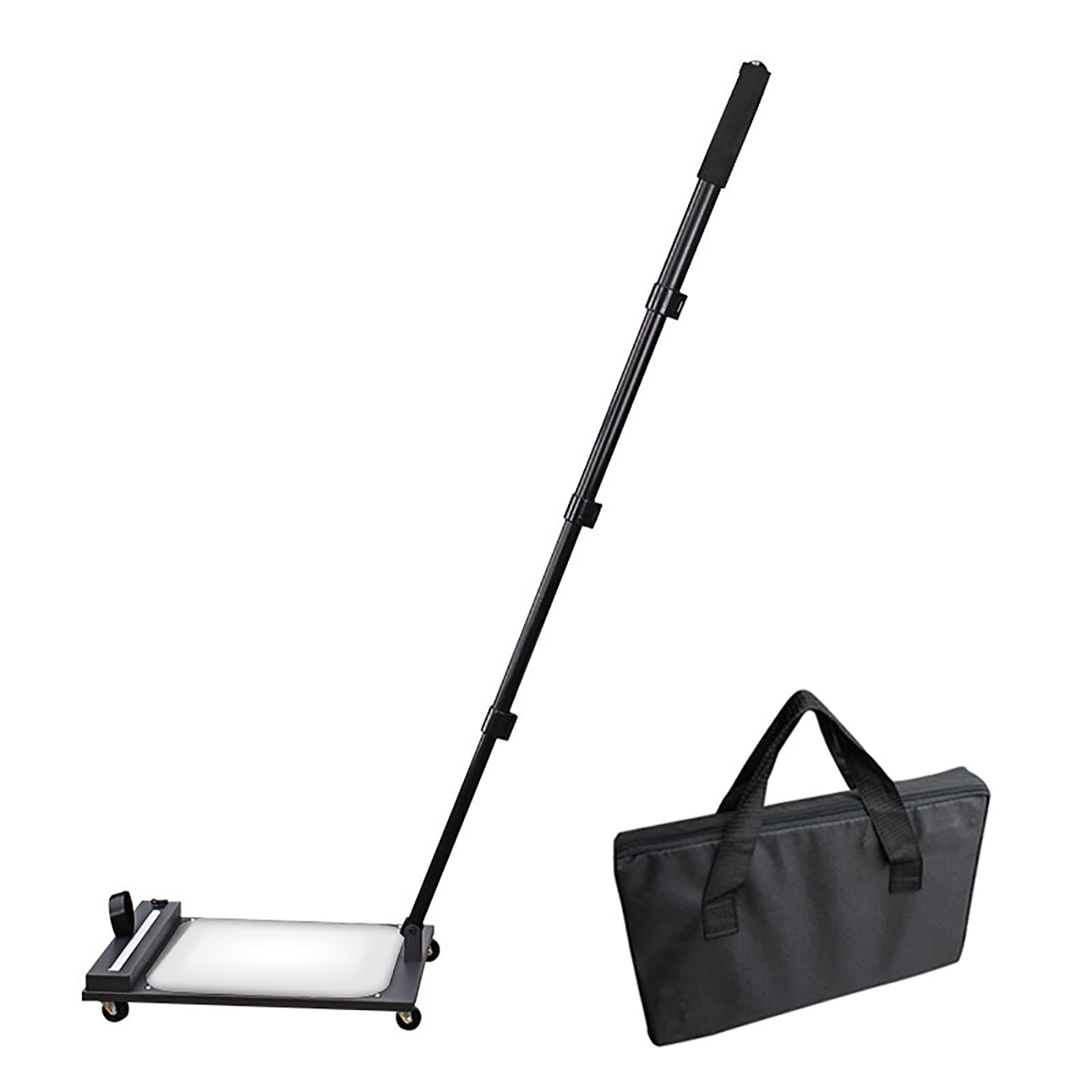 SXYKXYDL Inspection Mirror with LED Light, Retractable Acrylic Wide-angle Convex Mirror, Telescopic Range 45-120CM for Under-Vehicle Checks, Lithium Battery Powered