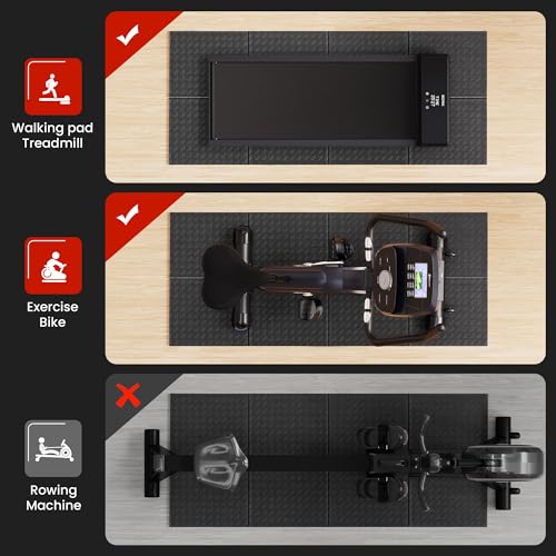 Image of Non-Slip Walking Pad Treadmill Mat for Carpet Floors,55x24 Hardwood Floor Protection, Mats for Under Walking pad /Treadmill /Bike /Exercise Equipment on Carpets, Noise Shock Absorption, Stationary