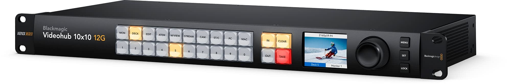 Blackmagic Design Videohub 10x10 12G Zero Latency Video Router (VHUBSMAS12G010010)