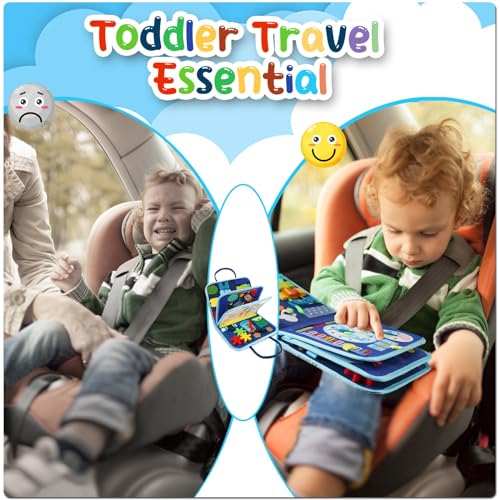 control future Tykeboard Busy Board Toddlers Sensory Activity - Shining Energy Montessori Toys 1 Year Old Boy Airplane Travel Essentials Kids Ages 1-3 Road Trip Games Quiet Book 2-4 Yr Birthday Gifts - Thumbnail 4