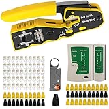 ✔Adaptations multiples : compatible avec tous les Cat 5, Cat 5e, Cat 6, Cat 7, RJ11 6P et RJ45 8P et RJ12 4P. Connecteurs blindés et non blindés RJ45 CAT6, connecteurs RJ45 CAT5E et connecteurs RJ11/12.
