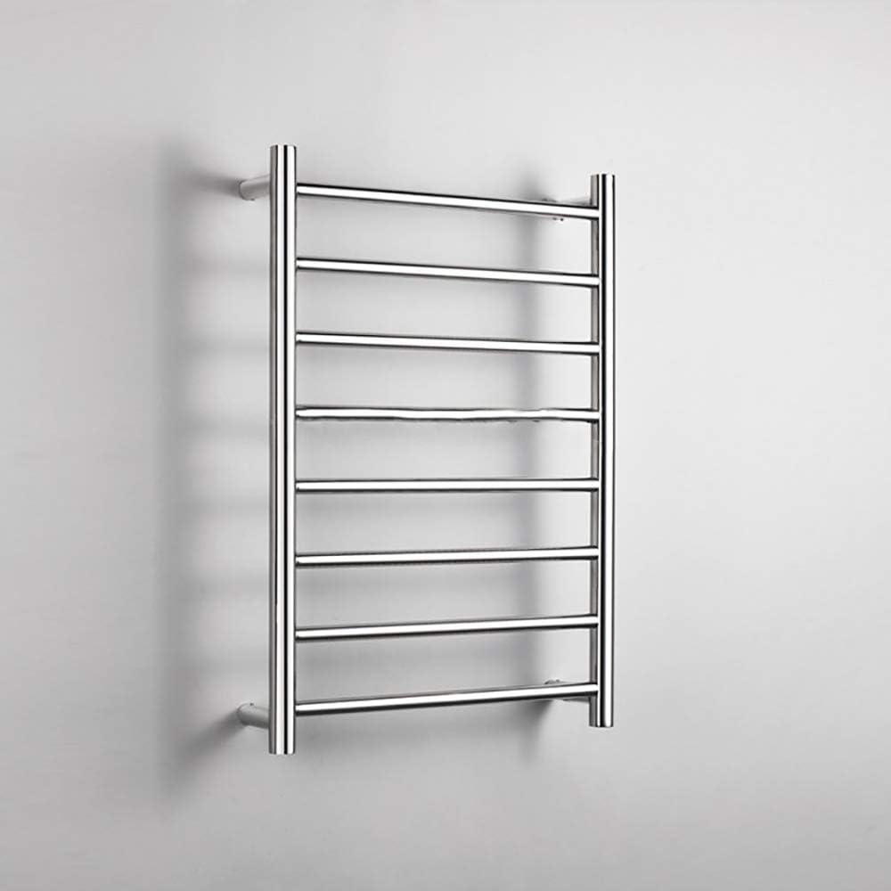 Heated Towel Rack Electric Towel Warmer Wall Mounted Steel Polished Chrome for Bathroom Energy Saving Towel Dryer Bathroom Accessories (Chrome) (Chrome)