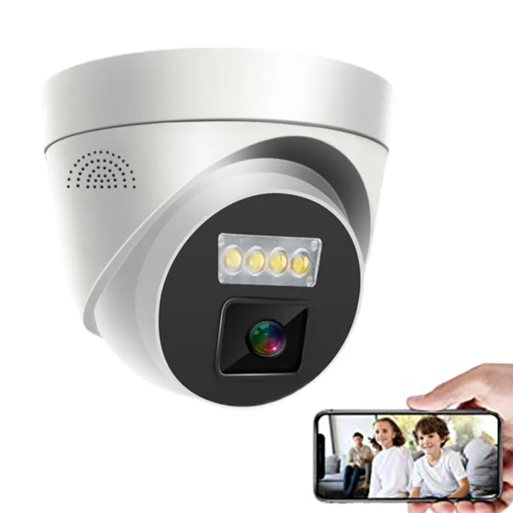 TECHNOVIEW Wireless Ultra 1080p HD, 5 Megapixel, Indoor WiFi Camera with Night Vision, Support up to 128GB SD Card, Dome WiFi Security Camera for Home Office - White-image-40