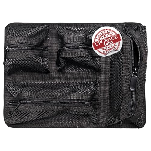 Image of LAFENLIN 4-Pocket Lid Organizer for Pelican 1450 Case,Hook & Loop(No Screw)