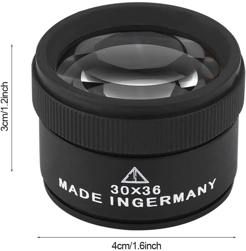 30X Optics Loupes Magnifier Portable Jewelers Eye Loupe Magnifier Premium Jewelry Magnifier for Jeweler,Coins,Stamps Gems Jewelry Rocks Stamps Coins Watches Hobbies Jewelries Loupes Tool