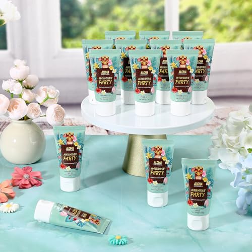 Image of 24 Pcs Travel Size Mini Sunscreen Bulk for Summer Vacation Spf 30 Water Resistant Sunscreen Lotion Sunblock for Thank You Gifts Hawaiian Wedding Pool Party Favor (Hawaiian)