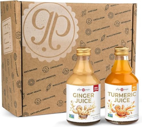 Comparison: Best Juicer For Ginger And Turmeric 3 The Ginger People Ginger & Turmeric Juice Set | Digestion + Anti-Inflammatory | 8 Fl Oz (Pack of 2)