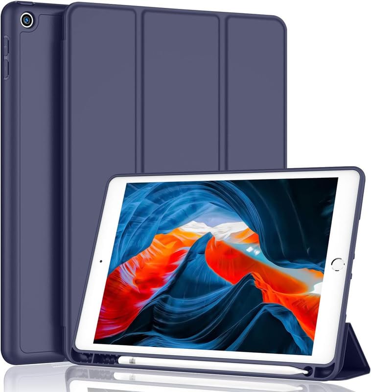 Image of Tablet Case Cover for Apple iPad 10.9 inch (10th Gen) [Auto Sleep /Wake Cover] [Pencil Holder] [Trifold Stand] - Blue