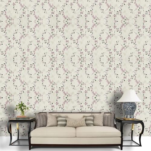 Image of SARVATRAY Self Adhesive Wallpaper Cream Flower Wall Sticker for Kitchen Cabinets Furniture and Walls Waterproof Heat and Oil Resistant PVC Wallpaper (1.5 X 9.5 SQ FT 3 M, Mat Cream Flower WS)
