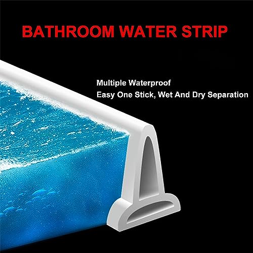 Barrera agua silicona autoadhesiva y tope flexible de ducha 4