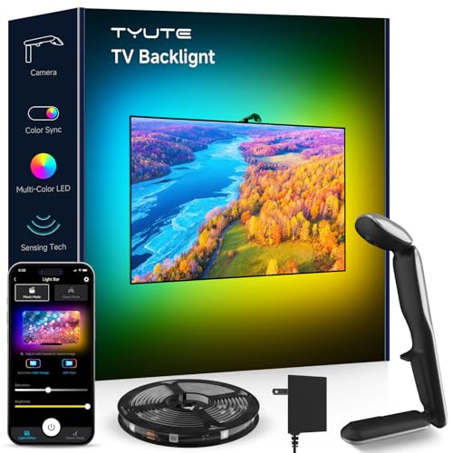 Tyute TV Backlight with Camera Sync to 45-65 Inch TVs & PC Monitors