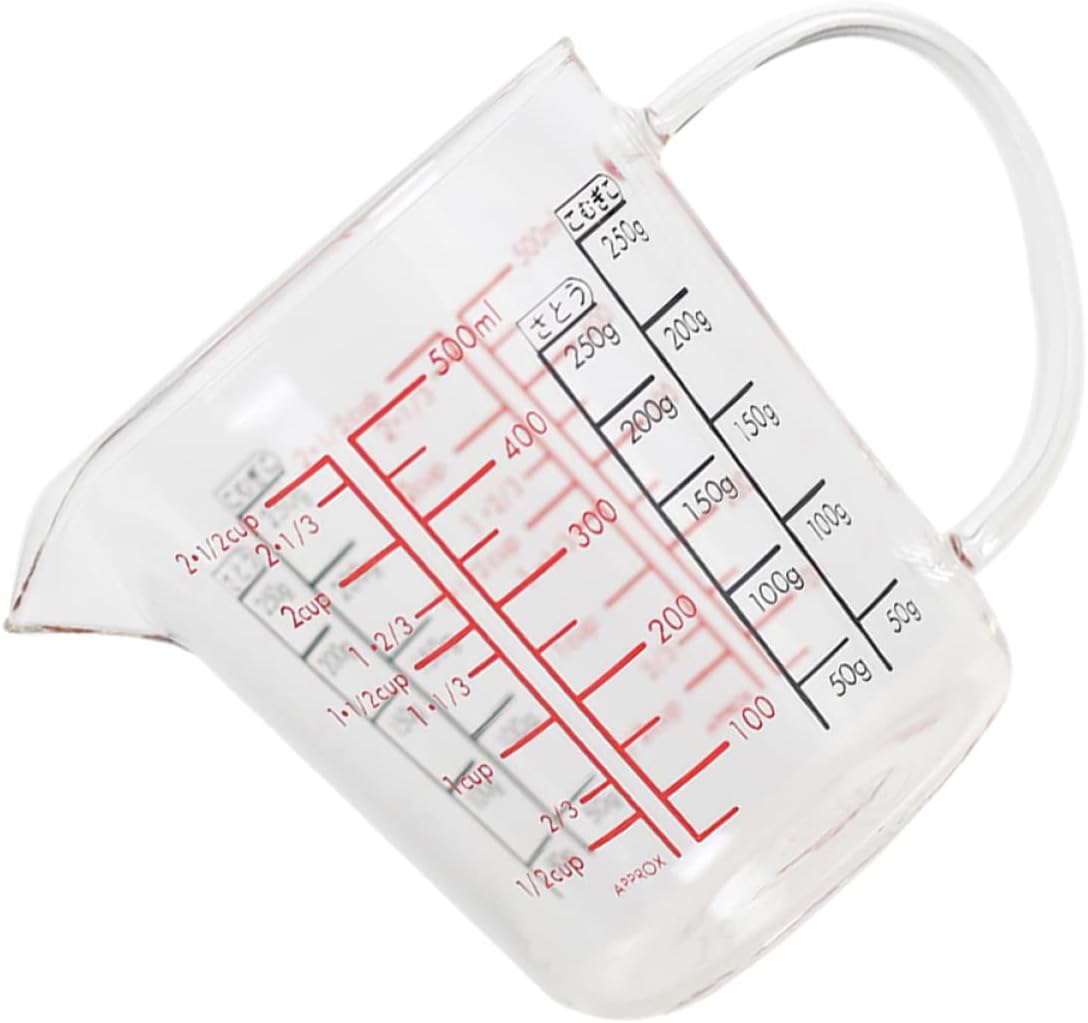 Glass Measuring Cup with Scale Design for Milk Juice More Portable Kitchen Tool
