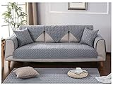 ZIXING Fashion Universale Fodera per divanos Jacquard Inverno Tessuto Trapuntato Imbottito Copridivano con Penisola Angolare Silver Grigio 45 * 45cm(Federa)