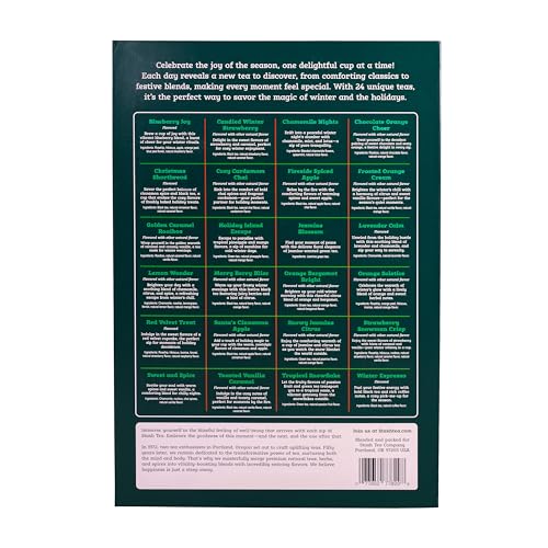 ستاش تي مجموعة متنوعة من عينات الشاي للعطلات 24 يوم من ادفينت كاليندر 2025 - شاي اسود واخضر وعشبي