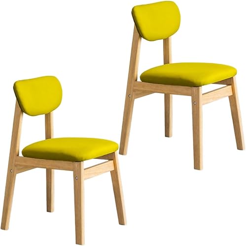 Miniatura 34 de YVYKFZD Juego de sillas de comedor, sillas de cocina de madera maciza, silla de comedor tapizada con respaldo curvo, silla de sala de estar con Gris