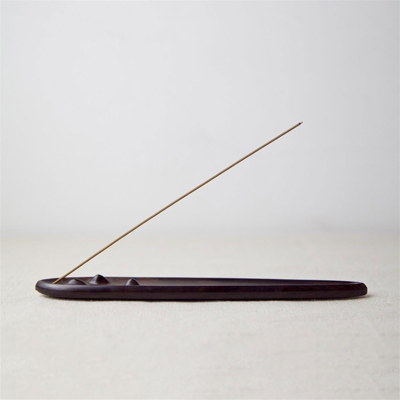 Aschefänger, hochwertiger Ebenholz-Räuchereinsatz, minimales Blatt-Design, handgefertigter Halter, Schreibtischdekoration, dekorativ