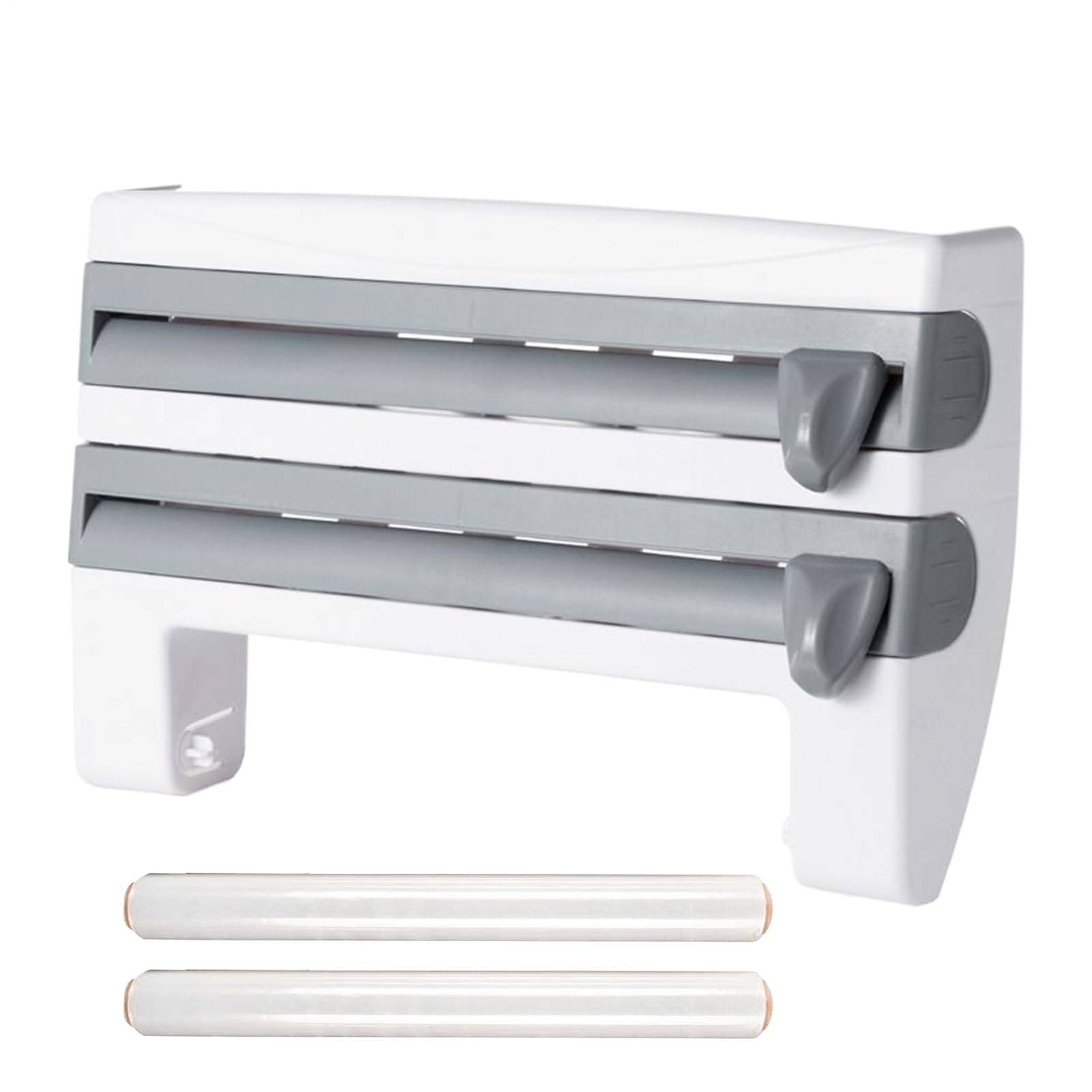 Dispensador de papel de cocina con cortador limpio para conservar tus sobras fácilmente