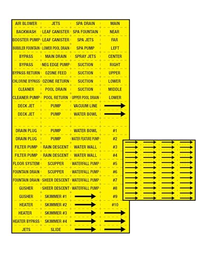 CRAFTMARK Premium Grade Sheet Form Pool/Spa Marker Kit (Yellow)
