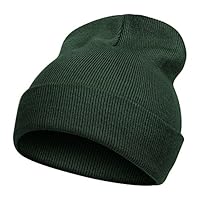TOP HEADWEAR Solid Color Long Beanie - Stretch Acrylic Cuffed Winter Hat