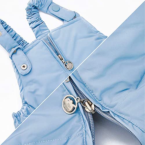 Wesidom Baby Boys Girls Snowsuit, Toddler Winter Outfit Sets Kids Hooded Artificial Fur Down Jacket Coat And Ski Bib Pants #TOP3