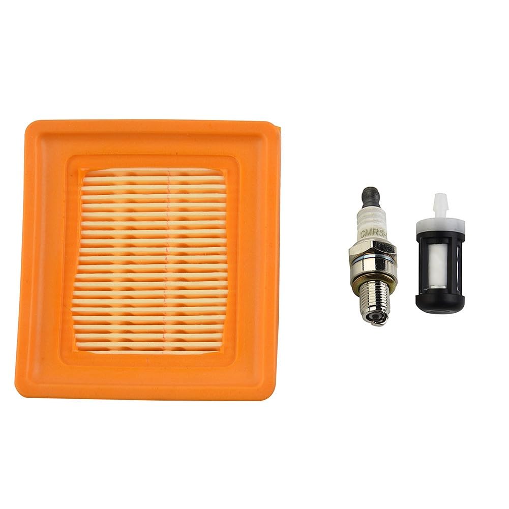 MoSundi Air and Fuel Filter Service Kit Compatible with Stihl KM131 KM131R Trimmer, Replacement for 4180 141 0300 and 0000 350 3521, Includes CMR 6H Spark Plug