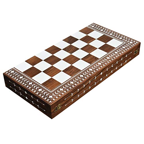 Échiquier en bois de rose doré 18 pouces, le cadeau idéal pour joueur d'échecs