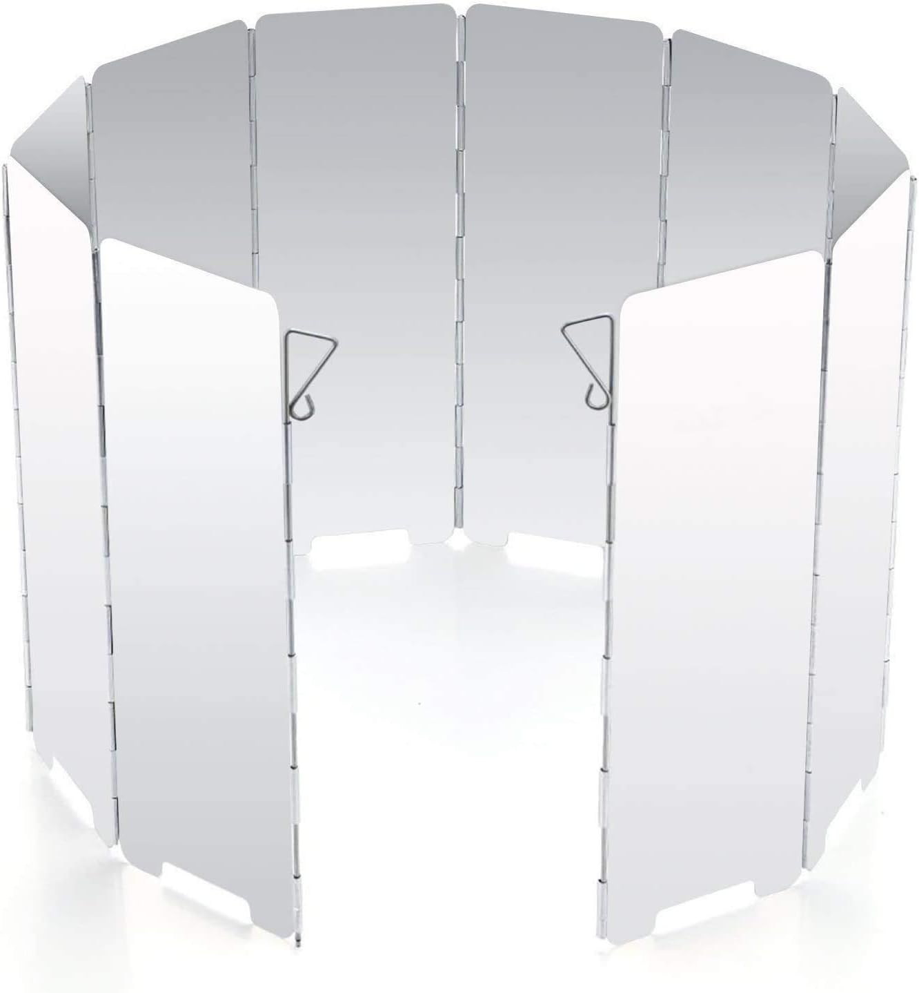 Excefore Camp Teck Folding Camp Stove Windshield Outdoor Camping Gas Cooker Stove Wind screen 10 Aluminium Plates Hiking Picnic Wind Blocker 10 Plates Foldable Outdoor Camping