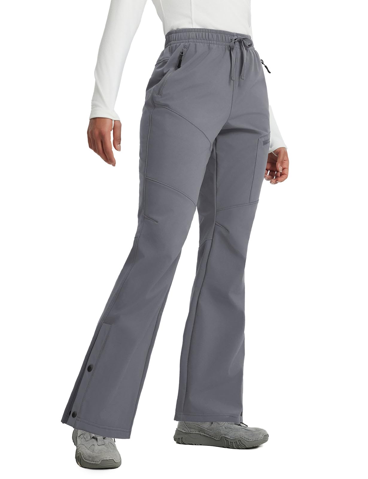 baleaf Wandelbroek voor dames, thermobroek, softshellbroek, scheebroek, waterafstotend, winddicht, outdoorbroek, themabroek, skibroek, winter