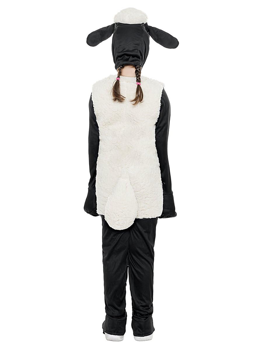 Maskworld Costume originale di Shaun la pecora per bambini, morbida tuta in peluche con cerniera frontale e testiera imbottita per carnevale