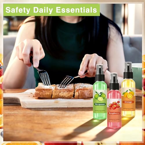 Image of 6 Pcs Hydrating Hand Washing Spray Vibrant Fruit Scented Hand Washing Spray Travel Size 2 Fl oz Pocket Bottle Mist Gently Cleans Dirt for Family Adults Sensitive Skin Office Family School