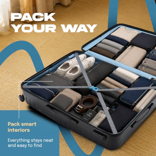 Image of American Tourister Ivy NXT | Luggage Trolley Bag (79 cm) | 360 8 Wheel Travel Luggage | 2 Compartments | Hard Luggage Polycarbonate Suitcase | Mounted Combination Lock | 3 Years Warranty | Black